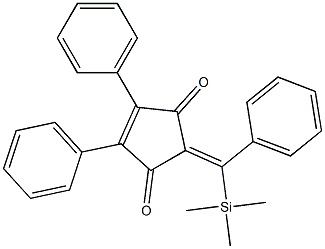 4,5-Diphenyl-2-[phenyl(trimethylsilyl)methylene]-4-cyclopentene-1,3-dione Struktur
