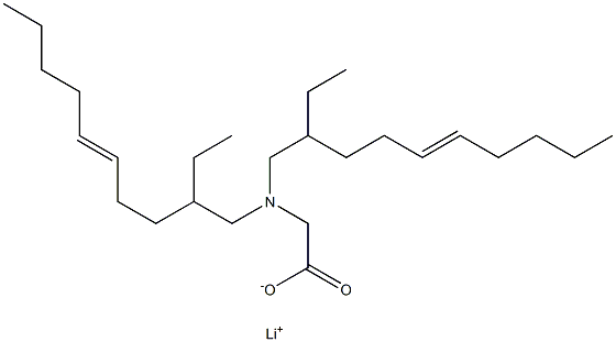 N,N-Bis(2-ethyl-5-decenyl)aminoacetic acid lithium salt Struktur