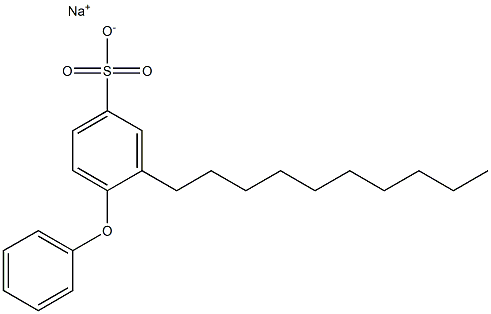 3-Decyl-4-phenoxybenzenesulfonic acid sodium salt,,结构式
