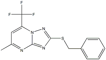 2-Benzylthio-5-methyl-7-trifluoromethyl[1,2,4]triazolo[1,5-a]pyrimidine,,结构式
