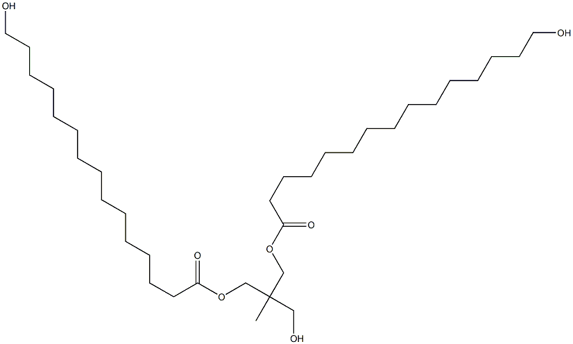 Bis(15-hydroxypentadecanoic acid)2-(hydroxymethyl)-2-methyl-1,3-propanediyl ester Structure