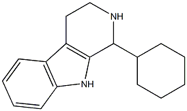 1-Cyclohexyl-1,2,3,4-tetrahydro-9H-pyrido[3,4-b]indole 结构式