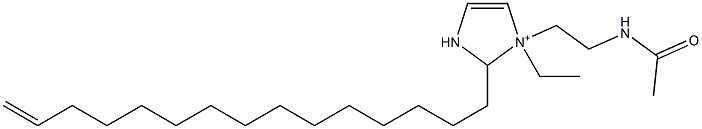 1-[2-(アセチルアミノ)エチル]-1-エチル-2-(14-ペンタデセニル)-4-イミダゾリン-1-イウム 化学構造式