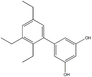 5-(2,3,5-Triethylphenyl)benzene-1,3-diol Structure