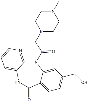 5,11-Dihydro-9-hydroxymethyl-11-[(4-methyl-1-piperazinyl)acetyl]-6H-pyrido[2,3-b][1,4]benzodiazepin-6-one