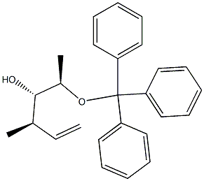 (2R,3S,4R)-2-Triphenylmethoxy-4-methyl-5-hexen-3-ol Struktur
