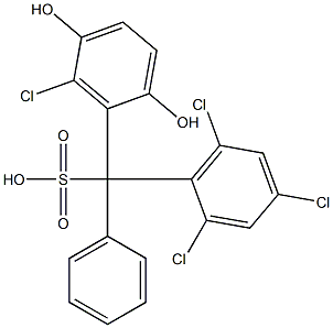 (6-Chloro-2,5-dihydroxyphenyl)(2,4,6-trichlorophenyl)phenylmethanesulfonic acid