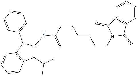 N-(1-Phenyl-3-isopropyl-1H-indol-2-yl)-7-(1,3-dioxoisoindolin-2-yl)heptanamide