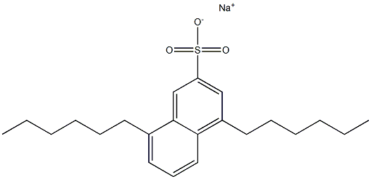 4,8-Dihexyl-2-naphthalenesulfonic acid sodium salt Struktur