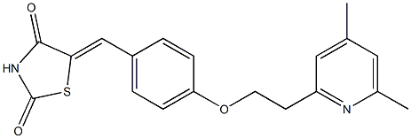 (5Z)-5-[4-[2-(4,6-Dimethyl-2-pyridinyl)ethoxy]benzylidene]thiazolidine-2,4-dione Structure