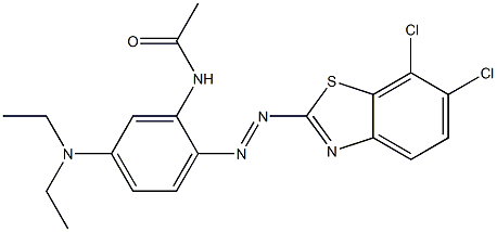 2'-(6,7-Dichlorobenzothiazol-2-ylazo)-5'-(diethylamino)acetanilide Structure