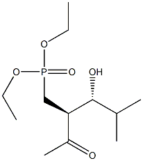 [(2S,3R)-2-Acetyl-3-hydroxy-4-methylpentyl]phosphonic acid diethyl ester Structure