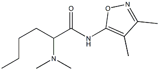 2-(ジメチルアミノ)-N-(3,4-ジメチル-5-イソオキサゾリル)ヘキサンアミド 化学構造式