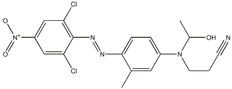 1-[N-(2-Cyanoethyl)-N-[4-(2,6-dichloro-4-nitrophenylazo)-3-methylphenyl]amino]ethanol Struktur