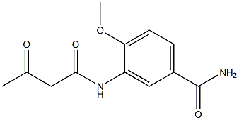 3-Acetoacetylamino-4-methoxybenzamide 结构式