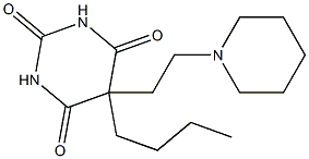 5-Butyl-5-(2-piperidinoethyl)barbituric acid Structure