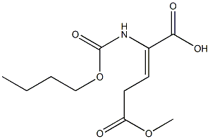 2-[[(Butyloxy)carbonyl]amino]-2-pentenedioic acid 5-methyl ester Structure