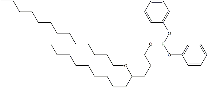 亜りん酸4-(トリデシルオキシ)トリデシルジフェニル 化学構造式