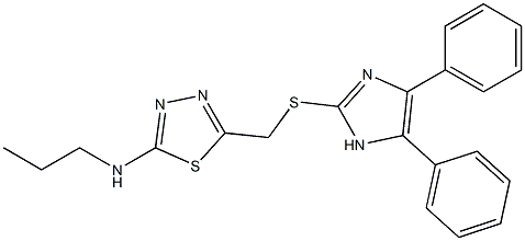 5-[[(4,5-Diphenyl-1H-imidazol-2-yl)thio]methyl]-2-(propylamino)-1,3,4-thiadiazole 结构式