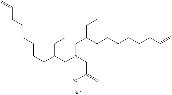 N,N-Bis(2-ethyl-9-decenyl)aminoacetic acid sodium salt Struktur