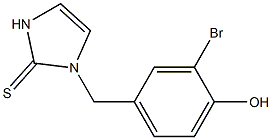 1-(3-Bromo-4-hydroxybenzyl)-1,3-dihydro-2H-imidazole-2-thione,,结构式