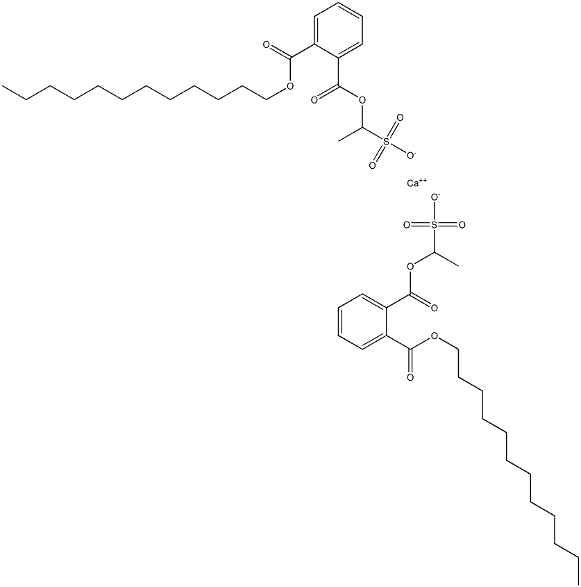 Bis[1-[(2-dodecyloxycarbonylphenyl)carbonyloxy]ethanesulfonic acid]calcium salt,,结构式