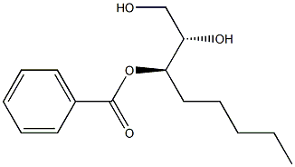 (2S,3R)-3-ベンゾイルオキシオクタン-1,2-ジオール 化学構造式