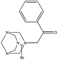 N-Phenacylhexamethylenetetramine bromide,,结构式