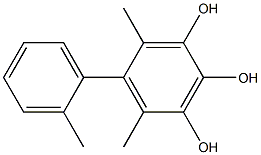 4,6-Dimethyl-5-(2-methylphenyl)benzene-1,2,3-triol,,结构式