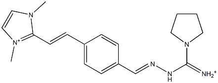 1,3-Dimethyl-2-[2-[4-[2-[iminio(1-pyrrolidinyl)methyl]hydrazonomethyl]phenyl]ethenyl]-1H-imidazol-3-ium