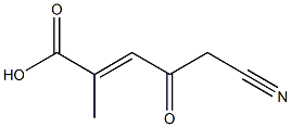 (E)-5-Cyano-2-methyl-4-oxo-2-pentenoic acid