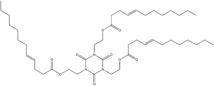 1,3,5-Tris[2-(4-dodecenoyloxy)ethyl]hexahydro-1,3,5-triazine-2,4,6-trione Structure