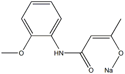 N-(3-Sodiooxycrotonoyl)-2-methoxyaniline Struktur