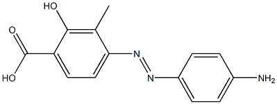 4-(4-Aminophenylazo)-2-hydroxy-3-methylbenzoic acid Structure