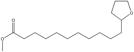 11-(Tetrahydrofuran-2-yl)undecanoic acid methyl ester 结构式