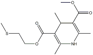 2,6-Dimethyl-4-methyl-1,4-dihydropyridine-3,5-dicarboxylic acid 3-[2-(methylthio)ethyl]5-methyl ester Structure