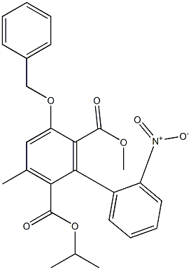 3-Methyl-5-benzyloxy-6-methoxycarbonyl-2'-nitro-1,1'-biphenyl-2-carboxylic acid isopropyl ester