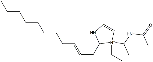 1-[1-(Acetylamino)ethyl]-1-ethyl-2-(2-undecenyl)-4-imidazoline-1-ium Structure