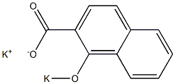 1-Potassiooxy-2-naphthoic acid potassium salt 结构式