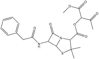 3,3-Dimethyl-7-oxo-6-(benzylcarbonylamino)-4-thia-1-azabicyclo[3.2.0]heptane-2-carboxylic acid 1-(methoxycarbonyl)-2-oxopropyl ester