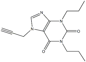 1,3-Dipropyl-7-(2-propynyl)xanthine Structure