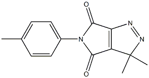 3,3-Dimethyl-5-(4-methylphenyl)-3,5-dihydropyrrolo[3,4-c]pyrazole-4,6-dione,,结构式