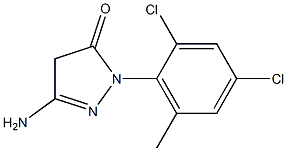 3-Amino-1-(2,4-dichloro-6-methylphenyl)-5(4H)-pyrazolone,,结构式