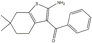 2-Amino-3-benzoyl-6,6-dimethyl-4,5,6,7-tetrahydrobenzo[b]thiophene Structure