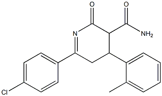 2,3,4,5-Tetrahydro-2-oxo-4-(2-methylphenyl)-6-(4-chlorophenyl)pyridine-3-carboxamide