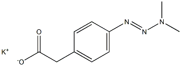 4-(3,3-Dimethyl-1-triazeno)benzeneacetic acid potassium salt,,结构式