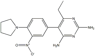 2,4-Diamino-6-ethyl-5-(3-nitro-4-(pyrrolidin-1-yl)phenyl)pyrimidine