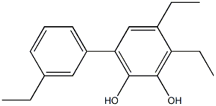 5,6-Diethyl-3-(3-ethylphenyl)benzene-1,2-diol Structure