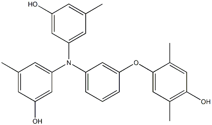 N,N-Bis(3-hydroxy-5-methylphenyl)-3-(4-hydroxy-2,5-dimethylphenoxy)benzenamine