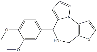 6-(3,4-Dimethoxyphenyl)-5,6-dihydro-4H-pyrrolo[1,2-a]thieno[2,3-f][1,4]diazepine,,结构式